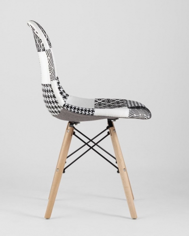 Стул Stool Group Eames DSW Пэчворк Черно-белый