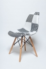 Стул кухонный Цвет мебели Eames SC-005 черно-белый пэчворк