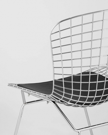 Стул обеденный Stool Group Bertoia хром с подушкой Черный
