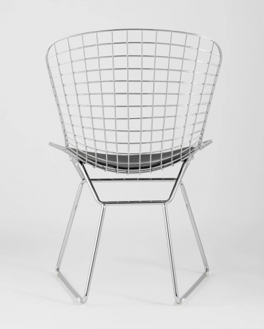 Стул обеденный Stool Group Bertoia хром с подушкой Черный