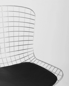 Стул обеденный Stool Group Bertoia хром с подушкой Черный