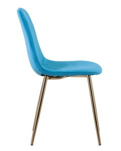 Стул Stool Group Валенсия велюр золотые ножки Аквамарин