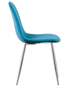 Стул Stool Group Валенсия велюр хром Темно-бирюзовый