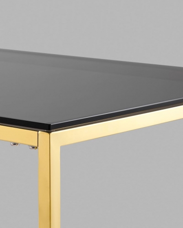 Журнальный стол Stool Group ТАУН 120x60 Золото стекло smoke