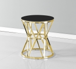 Журнальный стол Stool Group ВИВА 50x50 Золото стекло черное