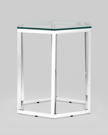 Журнальный стол Stool Group ГЕКС Серебро
