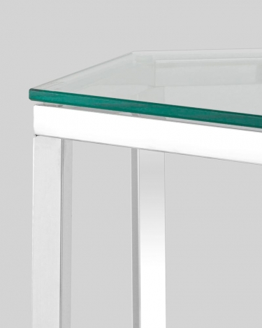 Журнальный стол Stool Group ГЕКС Серебро