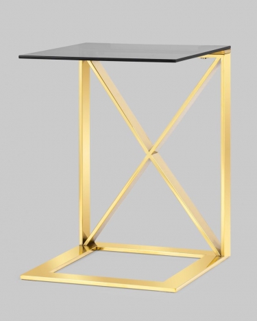 Журнальный стол Stool Group КРОСС 40x40 Золото