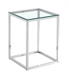 Журнальный стол Stool Group ТАУН 40x40 Серебро