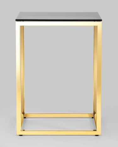 Журнальный стол Stool Group ТАУН 40x40 Золото стекло smoke