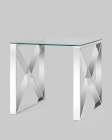 Журнальный стол Stool Group КРОСС 55x55 Серебро