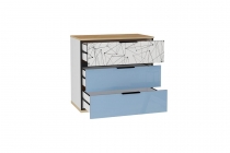 Комод Урбан Любимый дом ЛД 528.160.000 Дуб Золотой/Белый/Капри синий