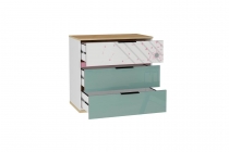 Комод Урбан Любимый дом ЛД 528.160.000 Дуб Золотой/Белый/Сумеречный голубой