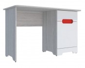 Стол Стиль Палермо-3 Юниор Белый глянец Ясень шимо светлый Красный