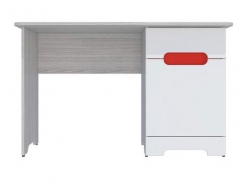 Стол Стиль Палермо-3 Юниор Белый глянец Ясень шимо светлый Красный