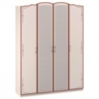 Шкаф четырехдверный Браво Виктория 05 Макиато Дуб молочный с патиной