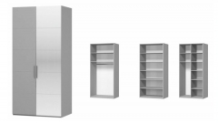 Шкаф двухстворчатый Браво Вива ШР-2 с зеркалом Фарго Мокко глянец