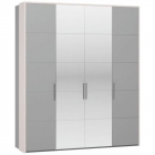 Шкаф четырехстворчатый Браво Вива ШР-4 с зеркалом Фарго Мокко глянец