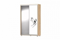 Шкаф-купе Ивару Хаски 23 Дуб Ирландский Белый