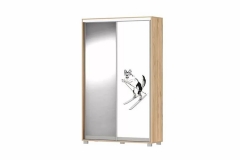 Шкаф-купе Ивару Хаски 23 Дуб Ирландский Белый