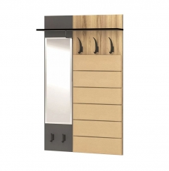 Вешало настенное Ивару Ольга-Лофт 6 Дуб Крафт золотой Темно-серый