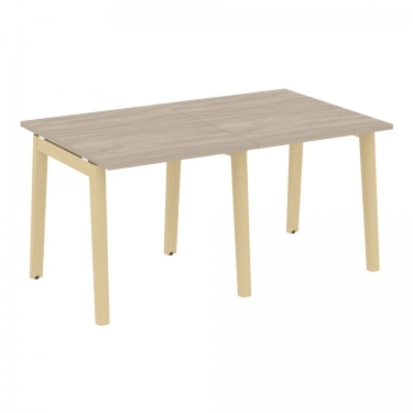 Стол переговорный 2 столешницы Рива ONIX WOOD OW.PRG-2.0 Дуб Аттик/Светлый