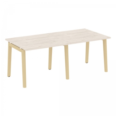 Стол переговорный 2 столешницы Рива ONIX WOOD OW.PRG-2.1 Денвер Светлый/Светлый