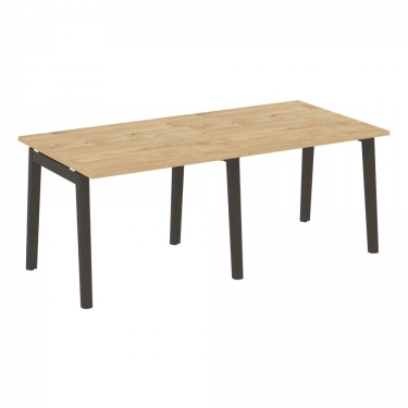 Стол переговорный 2 столешницы Рива ONIX WOOD OW.PRG-2.1 Тиквуд Светлый/Темный