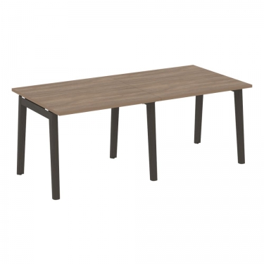 Стол переговорный 2 столешницы Рива ONIX WOOD OW.PRG-2.1 Тиквуд Темный/Темный