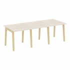 Стол переговорный 3 столешницы Рива ONIX WOOD OW.PRG-3.0 Тиквуд Светлый/Темный