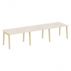 Стол переговорный 3 столешницы Рива ONIX WOOD OW.PRG-3.2 Денвер Светлый/Светлый