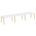 Стол переговорный 3 столешницы Рива ONIX WOOD OW.PRG-3.3 Белый Бриллиант/Светлый