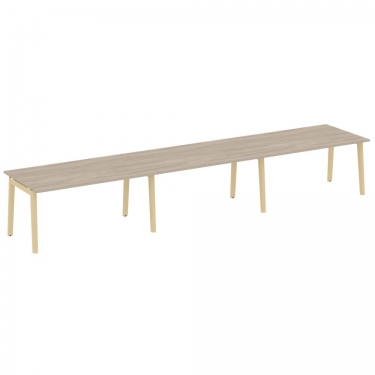 Стол переговорный 3 столешницы Рива ONIX WOOD OW.PRG-3.4 Тиквуд Светлый/Светлый