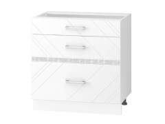 Напольный шкаф 3 ящика с метабоксами Витра Бьянка 102.67