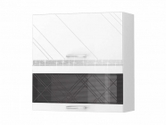 Шкаф-витрина кухонный с системой плавного закрывания Витра Бьянка 102.09.1