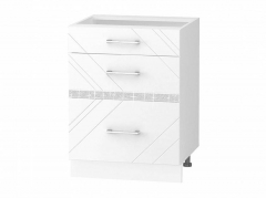Напольный шкаф 3 ящика с системой плавного закрывания Витра Бьянка 102.91