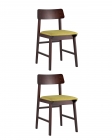 Комплект из двух стульев Stool Group ODEN мягкая тканевая Оливковая обивка