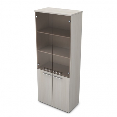 Шкаф высокий со стеклом ALSAV GLOSS LINE 9НШ.005.12 Ivory