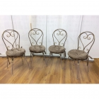 Комплект кованых стульев Gruppo 396 Завитки с набивной подушкой цвет шоколад 4шт