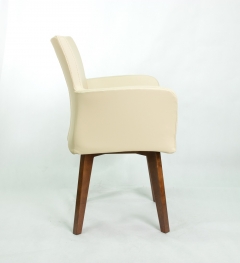 Стул Gruppo 396 Тертул бежевый Ecotex 3014 на опоре деревянная арт.111