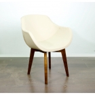 Стул Gruppo 396 Квинт бежевый Ecotex 3014 на опоре деревянная арт.111