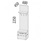 Панель с крючками комбинированная Витра Тиффани 47.09.1 Сосна Астрид Мелинга Игуана Бежевый