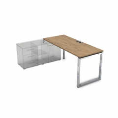 Стол рабочий, прямолинейный три опоры, левый ALSAV GLOSS LINE НСТЛ-О.989 Teakwood