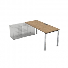 Стол рабочий, прямолинейный три опоры, левый ALSAV GLOSS LINE НСТЛ-П.989 Teakwood