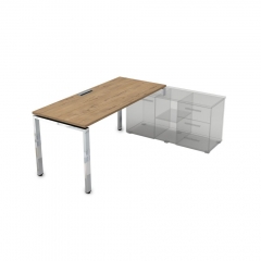 Стол рабочий, прямолинейный три опоры, правый ALSAV GLOSS LINE НСТП-П.994 Teakwood