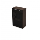 Шкаф средний со стеклом ALSAV TAIM-MAX 4Ш.017.4 Венге