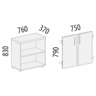 Шкаф Витра Альфа 62 140 Орех Пегас