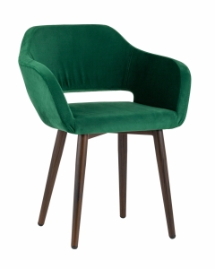 Стул с подлокотниками Stool Group Саймон велюр Темно-зеленый