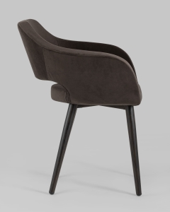 Стул с подлокотниками Stool Group Саймон велюр Темно-коричневый