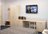 Стол с 2-мя тумбами и бортиком левый Рива LIGHT С-СТ-170 Л Клен